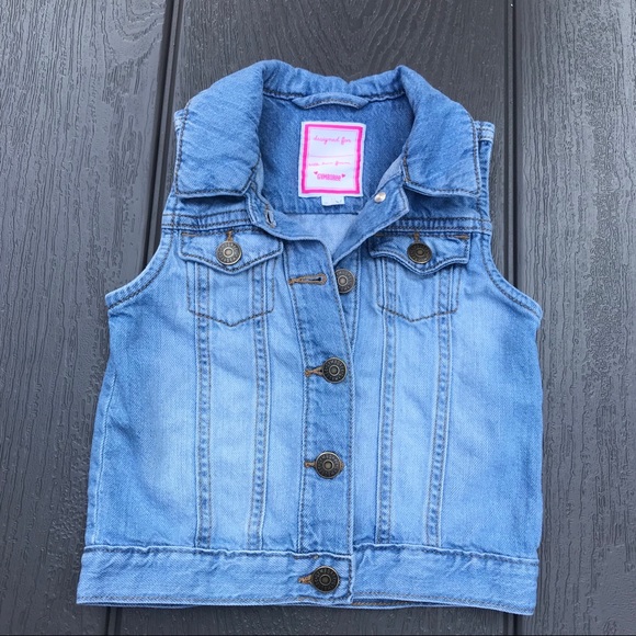 little girls denim vest